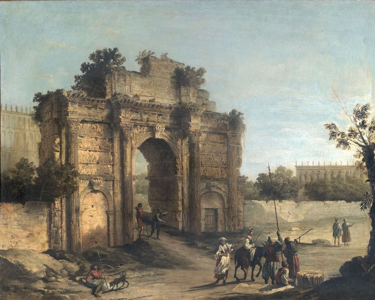 Canaletto,Arc de Septime Sévère (1730-1768, date indéterminée)